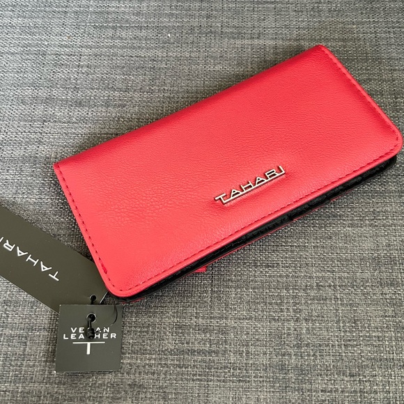 NEW TAHARI SLIM CLUTCH TWO -FOLD WALLET CASE ORGANIZER RFID PROTECTION - Picture 1 of 8